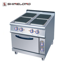 Commercial Kitchen Equipment Electric 4 Hot-plate Cooker With Oven